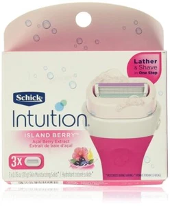 Schick Intuition Island Berry 12 Cartidges and 2 Razor Handles Pink - Picture 1 of 4