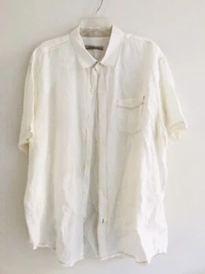 Camisa Tommy Bahama Botón Frontal Lino Para Hombre Talla XL Marrón Beige Mangas Cortas - Imagen 1 de 8