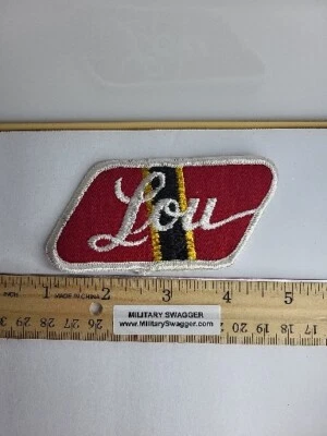 Lou Jacket Hat Shirt Patch Name Tag Badge Personalized VTG 1970s Sew On 1F - Image 1 of 3