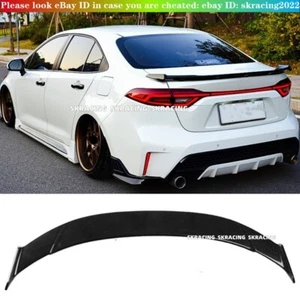 For TOYOTA corolla 2020-2023 Real Carbon Fiber Rear Trunk Spoiler Boot Lip Wing - Picture 1 of 19