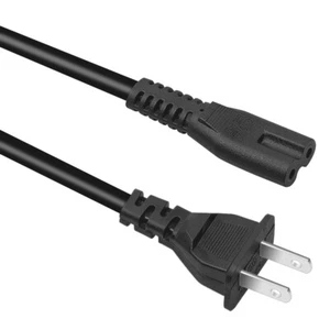 2 Prong 2Pin Power Cord Cable Charge Adapter PC Laptop PS2 PS3 6 feet USA Seller - Picture 1 of 1