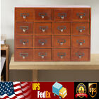 16 Drawers  Vintage Tabletop Library Card Catalog Cabinet Apothecary Storage Box