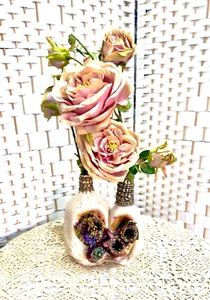 Home Decoration Collectibles Vase with Silk flowers  By Michal Negrin #503# - Picture 1 of 18