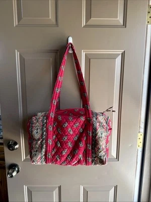 "Lona de lona roja de cachemira Vera Bradley mediana 030925 13""x9""" Foto 1 de 4