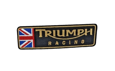 Triumph Racing UK Black 4in Embroidered Sew / Iron-on Patch - Image 1 of 3