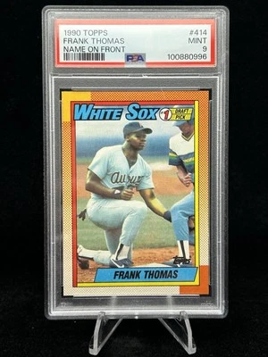 Frank Thomas RC 1990 Topps #414 novato de la corte MLB Chicago White Sox PSA 9 como nuevo Foto 1 de 4