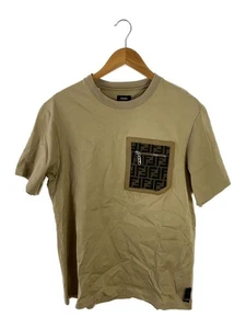 FENDI T-Shirt Rundhals Zucca Muster S Baumwolle BEG FY1257 Apm4 Gebraucht - Bild 1 von 6