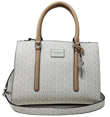 NUEVO ADIVINAR Bolso Bandolera Para Mujer Eli Logo Estampado -Blanco/Tostado Foto 1 de 4