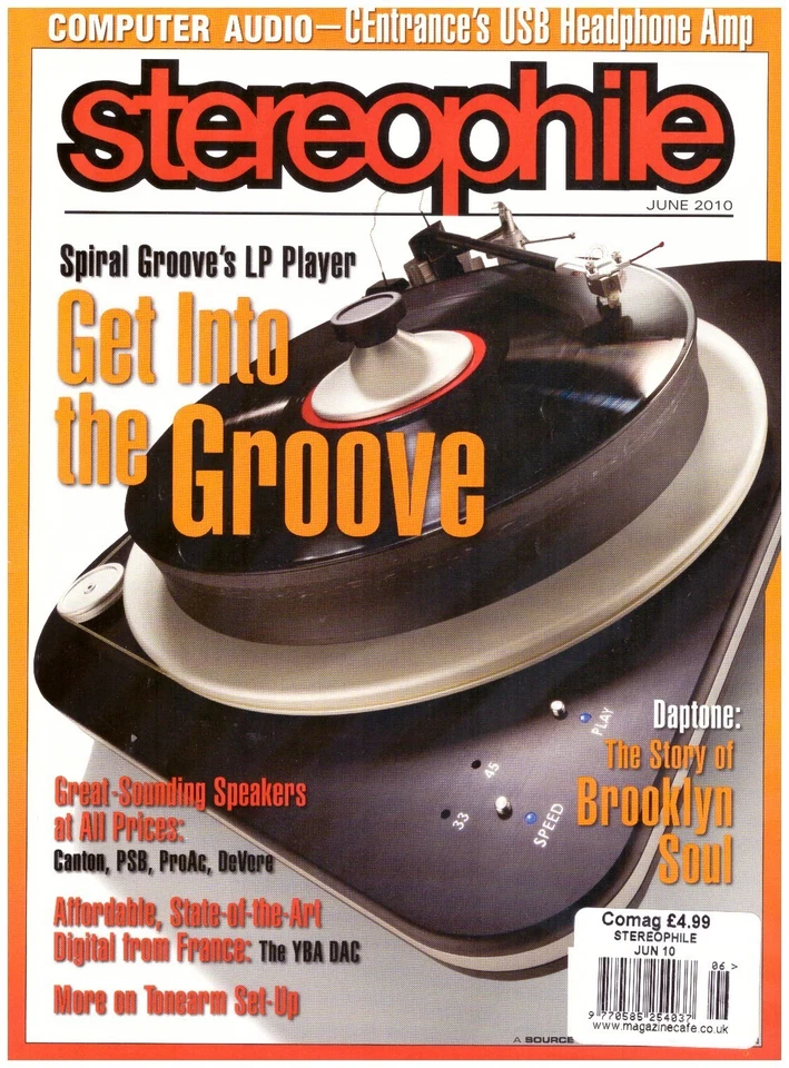 Stereophile Vol.33 No.6, June 2010: SPIRAL GROOVE SG2 turntable - Image 1 of 1