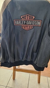 Chaqueta de cuero Harley Davidson talla 2xl.   Cuero con forro acolchado con cremallera - Imagen 1 de 6