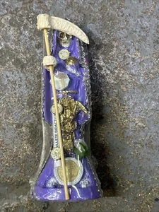 Estatua de Santa Muerte púrpura 6 pulgadas - Imagen 1 de 4
