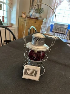 Vintage Adlake Penn Central Railroad Lantern - Red Lens - Picture 1 of 8