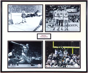 Recuerdos de collage de los Red Sox NE Patriots Celtics Bruins - Imagen 1 de 1
