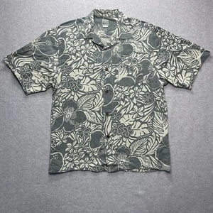 Rusty Surf Shirt Men's Large Floral AOP Spread Collar Camp Button Up Y2K Beach - Picture 1 of 13