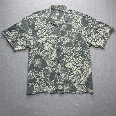 Camisa de surf oxidada para hombre grande floral AOP cuello extendido campamento abotonada playa Y2K  Foto 1 de 4