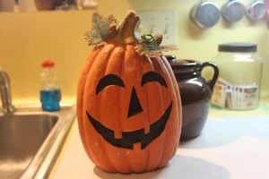 vintage look speckled ceramic pumpkin Tabletop Decor - Picture 1 of 5