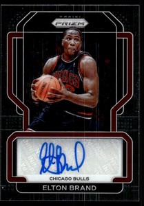 2021-22 Panini Prizm Signs Bulls Basketball Card #39 Elton Brand Autograph 