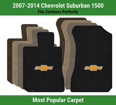 Alfombrillas delanteras Lloyd Ultimat para '07-14 Suburban 1500 con pajarita dorada Chevy Outline Foto 1 de 4
