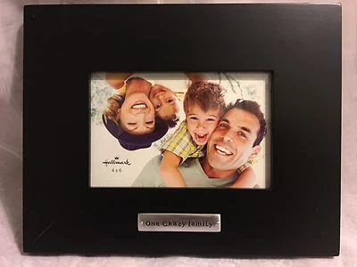 Hallmark Picture Frame One Crazy Family 4X6 Black Wood New - Image 1 of 4