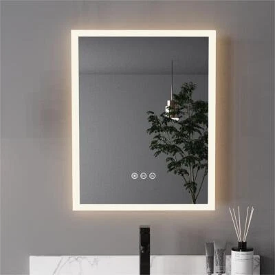 LED Badspiegel mit Beleuchtung 40x50 Badezimmerspiegel Wandspiegel Lichtspiegel - Bild 1 von 4