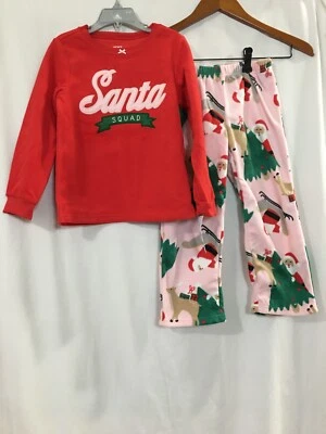 New Carter's Christmas Santa Squad Fleece Pajama Set Girls Many sizes - Image 1 of 3