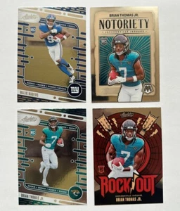 4 Card Lot 2024 Absolute Football Malik Nabers & Brian Thomas Jr. RC Base - Picture 1 of 1
