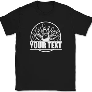 Bowling Your Name Custom Personalized T-Shirt Funny Team Group Tee - Picture 1 of 10