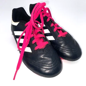 Adidas Soccer Cleats Style SGC 753002 Boys Size 13K Black/White/Red Logo - Picture 1 of 10