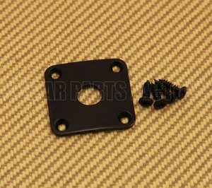 AP-0633-003 Gotoh Curved Square Jack Plate For Les Paul Guitar/Bass - Black - Picture 1 of 1