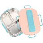  Stainless Steel Lunch Box Child Food Prep Containers Bento Storage