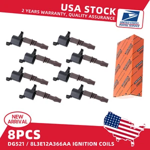 8X DG521 Ignition Coils 8L3E12A366AA For Motorcraft For Ford F150 4.6L 5.4L - Picture 1 of 11