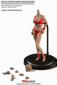 TBLeague T03B 1/12 Abbronzatura Seno Medio Femmina Flessibile Action Figure Corpo Giocattolo - Foto 1 di 11