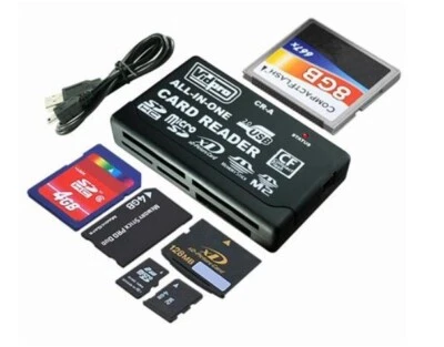 6 Slot All in One USB 2.0 Memory Card Reader SD SDHC CF XD MS MICROSD - Image 1 of 2