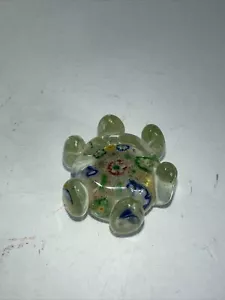 Millefiori Briefbeschwerer unmarkiert mehrfarbig Blumenmuster - KLEIN 1,5 Zoll x 1 Zoll - Bild 1 von 8