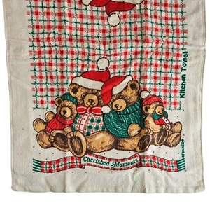 Vintage Franco Weihnachten Geschirrtuch Bear Family - Bild 1 von 4