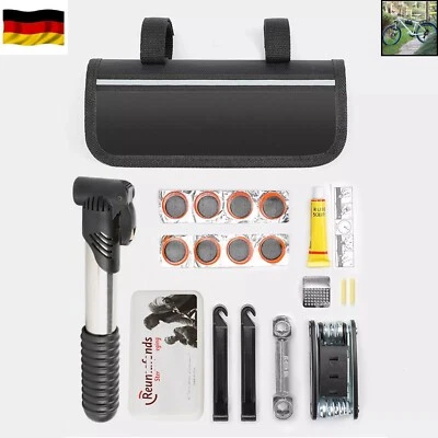 Fahrrad Reparatur Werkzeug Multitool mit Fahrradflicke+Fahrradtasche Set - Bild 1 von 4
