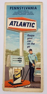 Mappa stradale vintage Atlantic Imperial Petroliana Pennsylvania C. 1967 - Foto 1 di 2