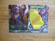 1995 MARVEL METAL FANTASTIC FOUR CARD SIGNED GEORGE PEREZ ART, WITH COA & POA
