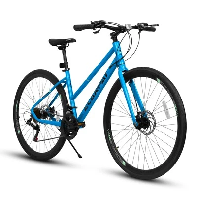 700C Road Hybrid Bike for Adult , 21-Speed Road Bike Road Bicycle Carbon Steel - Image 1 of 4