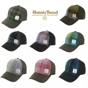 Glen Appin Harris Tweed Front Baseball Cap Choice of Colours - Picture 1 of 15