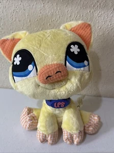 Hasbro Littlest Pet Shop YELLOW & ORANGE PIG 8" Plush STUFFED ANIMAL Toy LPS - Picture 1 of 8