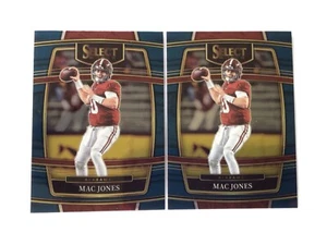 (2) 2022 PANINI SELECT DRAFT PICKS MAC JONES BLUE CONCOURSE ALABAMA CRIMSON TIDE - Picture 1 of 2