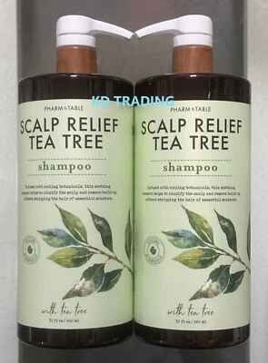 (2-Pack) PHARM to TABLE SCALP RELIEF TEA TREE MINT Botanical Soothing SHAMPOO - Image 1 of 3