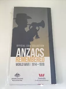 2015 Official Coin Collection " ANZACS REMEMBERED - " Folder only NO coins " - Foto 1 di 1