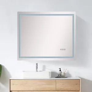 Led Bathroom Vanity Mirror 36"X36" Dimmable Mirrors Anti-Fog, Memory Function - Picture 1 of 10
