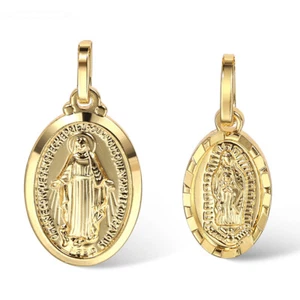 16-24" Gold Plated Stainless Steel Virgin Mary Pendant Necklace or Charm Only - Picture 1 of 13