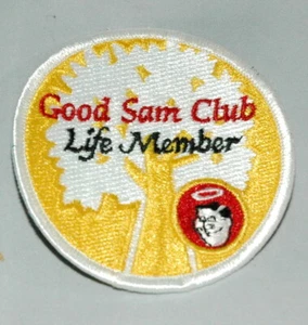 Good Sam Club Life Member Patch Round RV Sew On Embroidered Badge NOS Never Worn - Picture 1 of 2