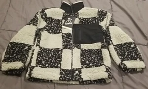 Art Class Jacket Boys XS (4/5) Zip Up High Pile Fleece Sage Green Black - Picture 1 of 6