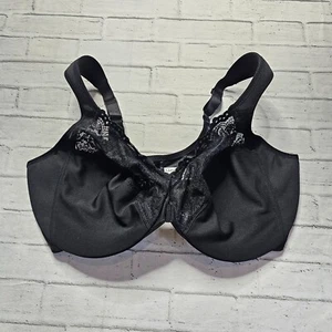 Glamorise Wonderwire Front Close Bra Black Size 40E Full Figure Support Comfort - Picture 1 of 7
