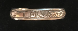Hopi Sterling Overlay Bracelet with mark - Picture 1 of 4